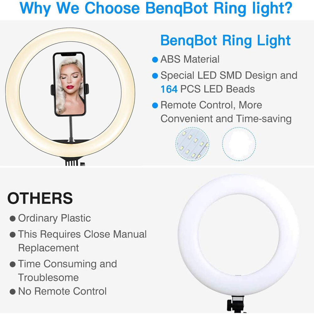 Content Creator Ring Light with Phone Holder